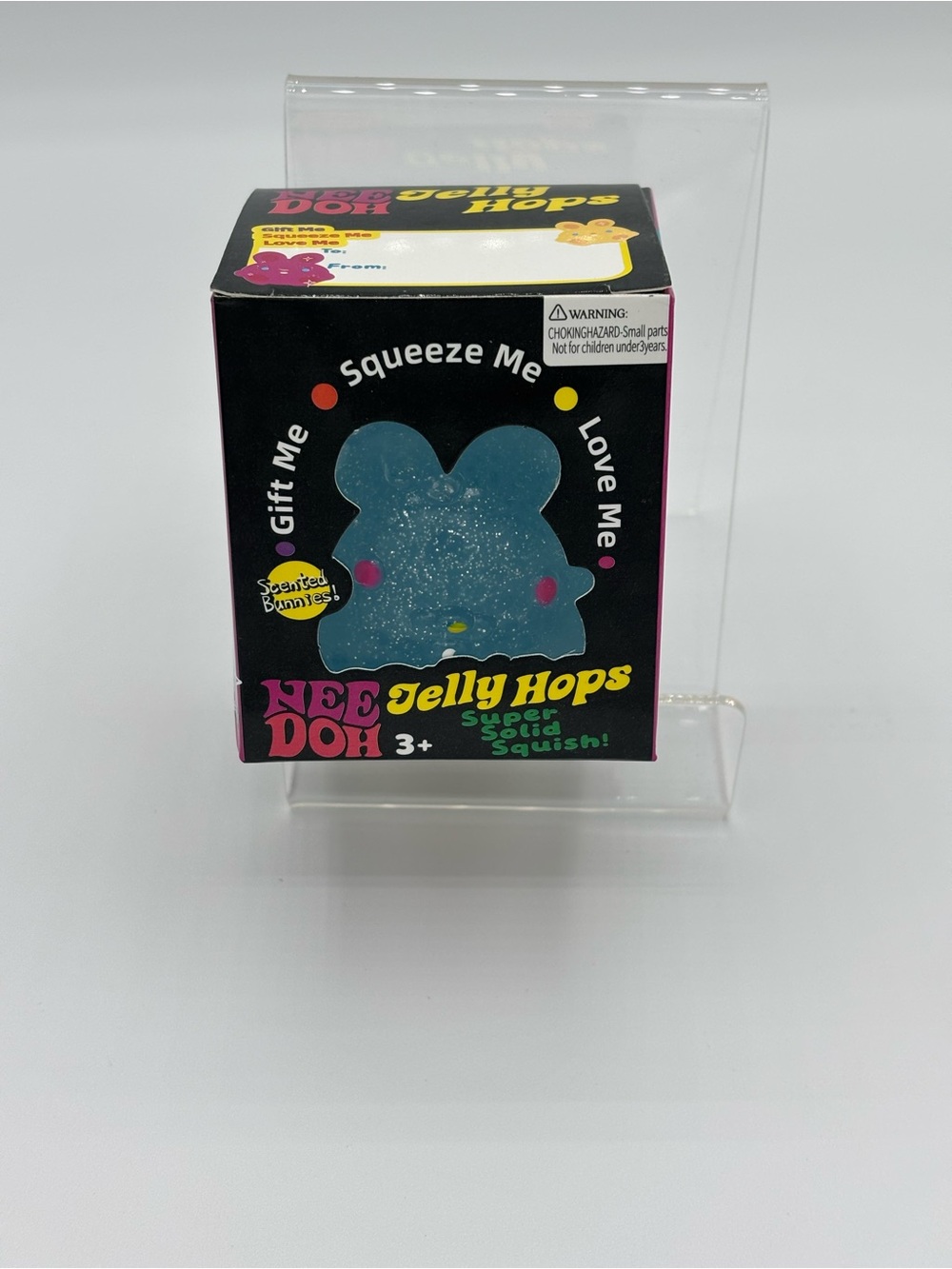 Schylling NeeDoh JellyHops Blue Glitter Bunny Scented Squishy Easter Bunny